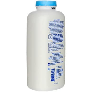 Johnson’s Baby Powder with Naturally Derived Cornstarch Aloe & Vitamin E, Hypoallergenic, 15 oz thumbnail 7