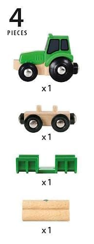 BRIO 33799 Traktor mit Holz-Anhänger thumbnail 2