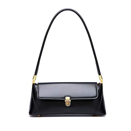 Women Shoulder Bags Vintage Handbag Retro Classic Small Purse 90s Buckle Closure thumbnail 4