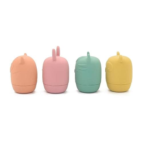 PandaEar Baby Bath Toys, 4 Pack Silicone Bath Toys for Infants Toddlers 6-18 Months, Non Toxic Baby Kids Squeezable Shower Toys thumbnail 4