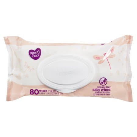 Parents Choice - Baby Wipes - Shea Butter - 3 Packs of 80 - Image 1