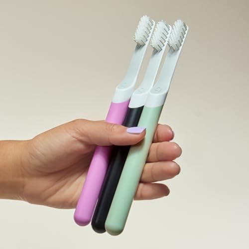 Quip Sonic Electric Toothbrush for Adults with Timer - Includes Travel Case & Replacement Brush Head - 3 Month Battery Life, Plastic Handle - Sage thumbnail 8