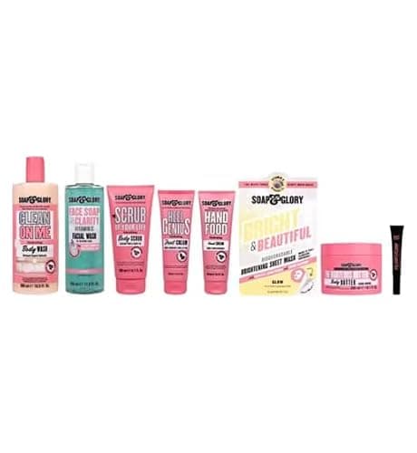 Soap & Glory Gift Set, Bath and Body Collection with Face Mask, Hand Cream, Foot Cream, Body Butter, Body Polish, Body Wash, Lip Gloss, Wash Bag - Christmas Gift Set thumbnail 3