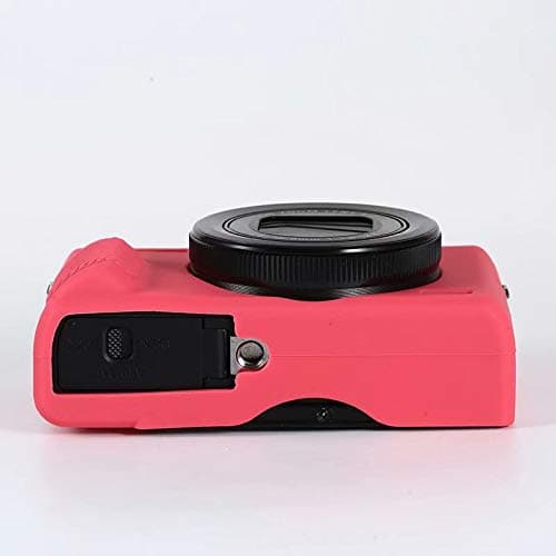 Professional Secure Silicone Camera Cases Bag Housing Rubber Body Skin for Canon PowerShot G7X III G7 X Mark III 20.1MP 4K Digital Camera (Red) thumbnail 5