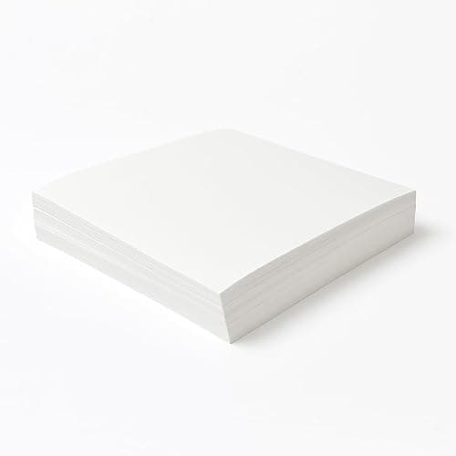 H.B.I. Products Cut Away Embroidery Stabilizer Sheets 8" x 8", 100 Precut Pieces, 2.5 oz Medium Weight Cutaway Backing for 4x4 & 6x6 Hoops, USA Made - Image 1