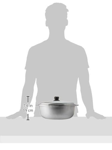 IMUSA 7.5 Quart Traditional Natural Made in Colombia Caldero with Lid for Cooking and Serving,Silver thumbnail 3