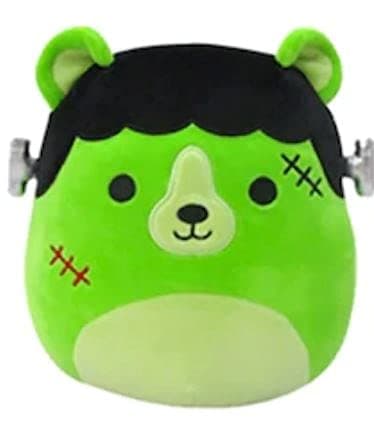 Hallowe'en Squad Squishmallow Green Monster 20 cm (8 inch) Len Plush Stuffed Animal Super Soft Cuddle Pillow - Image 1