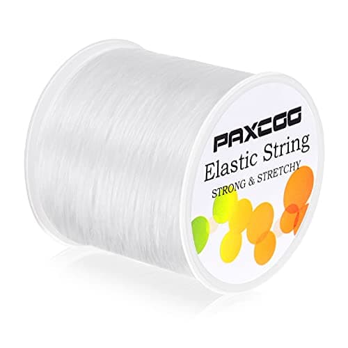 Paxcoo 1mm Elastic Bracelet String Cord Stretch Bead Cord for Jewelry Making and bracelet Making White - Image 1
