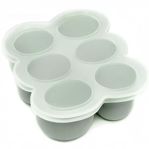WeeSprout Silicone Baby Food Freezer Tray with Clip-on Lid - Perfect Storage Container for Homemade Baby Food, Vegetable & Fruit Purees, and Breast Milk (Matte Green, Six 3 Ounce Sections) thumbnail 8