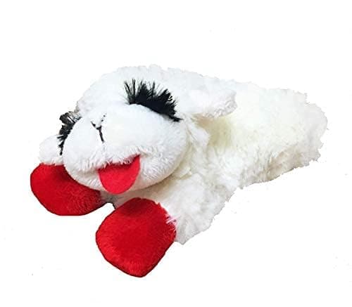 Multipet Mini Lamb Chop Officially Licensed, Plush, Squeak Pet Toy (White, 10') thumbnail 4
