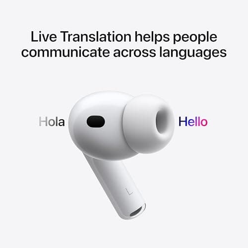 Apple AirPods Pro 3 Wireless Earbuds, Active Noise Cancellation, Live Translation, Heart Rate Sensing, Hearing Aid Feature, Bluetooth Headphones, Spatial Audio, High-Fidelity Sound, USB-C Charging thumbnail 5