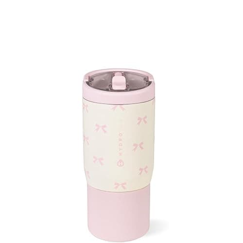 HydroJug Kids 14 oz Sport Water Bottle – Stainless Steel, Insulated, 100% Leakproof, With Carry Handle, BPA-Free – Kid-Friendly Design – Durable & Dishwasher Safe, Bows - 14oz - Bows thumbnail 3