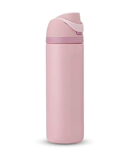 Owala Stainless Steel Water Bottle, 24 Oz, Rose Quartz Pink, Flip-Top Lid - Image 1