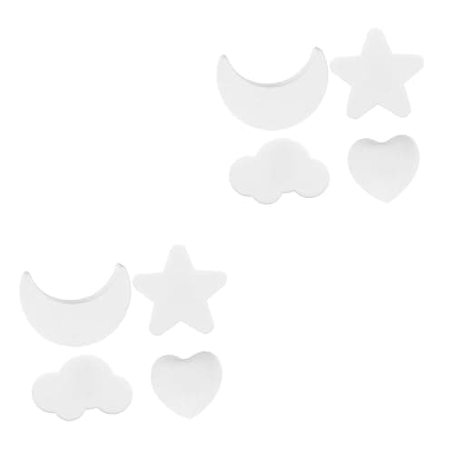 Uonlytech 8pcs Kawaii Dresser Knobs for Girls Star Cloud Heart Moon Decorative Cabinet Handles Boys and Girls Bedroom Wardrobe - Image 1