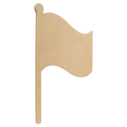 Unfinished Wooden Flag Cutout, 12", Pack of 5 Wooden Shapes for Crafts and Summer and July 4th Decor and Crafting, by Woodpeckers thumbnail 4