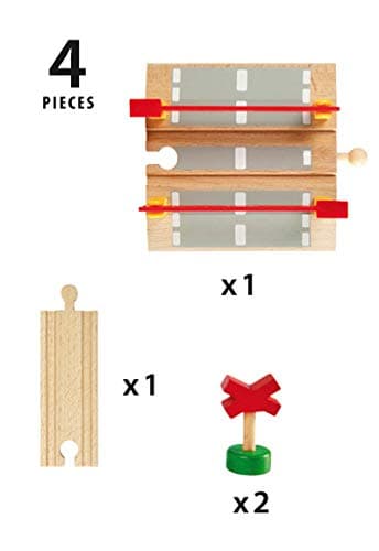 BRIO World 33388-4 Piece Railway Crossing Set | Fun and Interactive Wooden Train Accessory for Kids | Enhances Creativity and Motor Skills | FSC-Certified Eco-Friendly Toy for Ages 3 and Up thumbnail 3