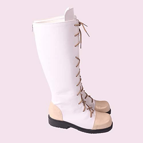 YuanCos White Anime Cosplay Shoes Lace-up Boots S008 thumbnail 4
