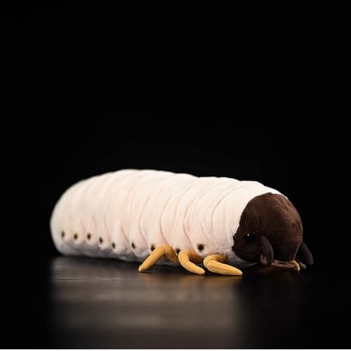 Realistic Grub Plush - 13.7'' Caterpillar Worm Stuffed Animal, Insects Lovers, and Collectors thumbnail 5