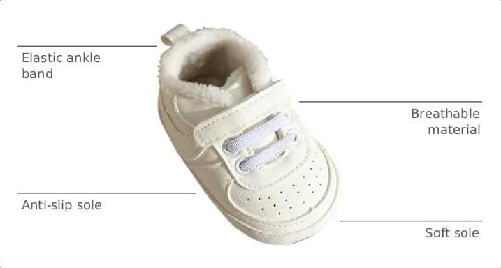 Clowora Unsex Baby Shoes Boys Girls Infant Sneakers Non-Slip Soft Rubber Sole Toddler Crib First Walker Lightweight Shoes thumbnail 3