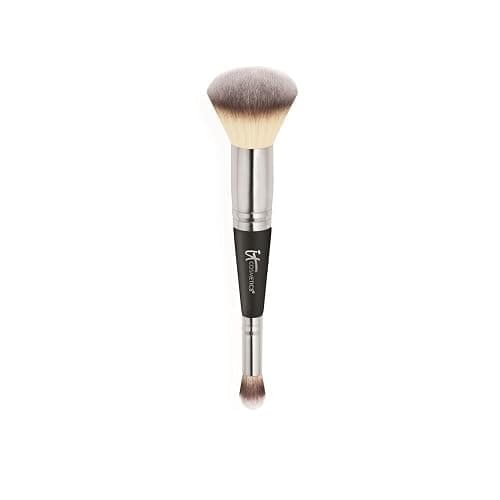 IT Cosmetics Heavenly Luxe Complexion Perfection Foundation Make Up Brush #7, Double-Ended and Multi-Use for Seamless Application - Image 1