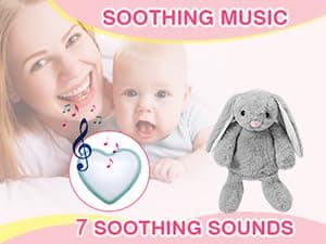 DEARBABY Baby Soother Cry Activated Sensor Toys,Heartbeat Bunny for Babies,Plush Stuffed Animal for Newborn Infants,Baby Toy Vibrating with Mom’s Heartbeat, for Girls and Boys thumbnail 6