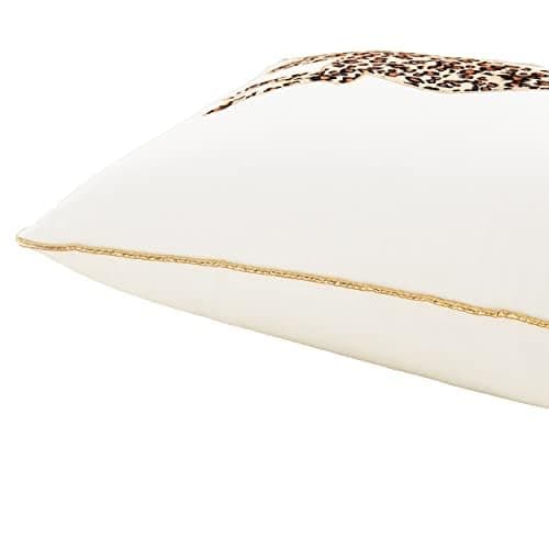 Juicy Couture Reversible Velvet Cheetah Pillow, 14" x 24" Decorative Pillow, White thumbnail 3