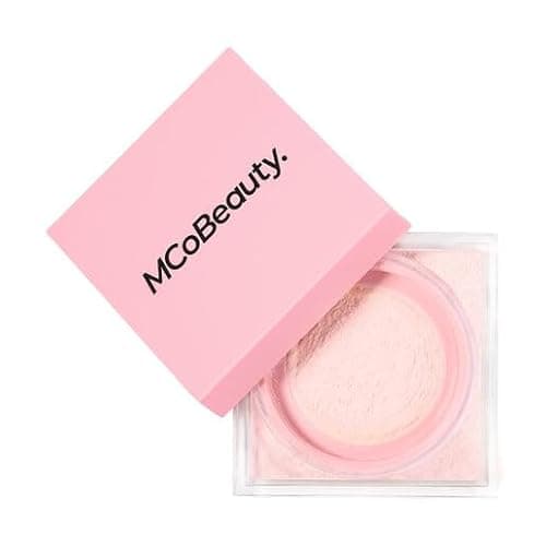 MCoBeauty - Loose Powder Cool & Set - Rose Pink Shade - Finely Milled Water-Based Setting Powder with Hyaluronic Acid, Glycerin & Vitamin E - Vegan, Cruelty Free Cosmetics - Face Makeup - Image 1