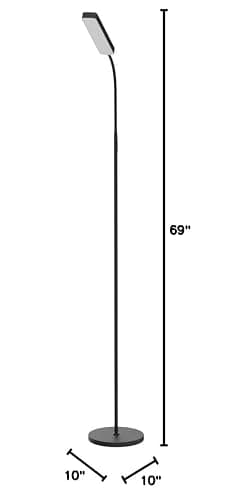Wio-Mio Floor lamp, 15w/1000lm Bright LED Floor Lamp with Stepless Adjustable 3000K-6000K Colors and Dimmer, Remote and Touch Control, Adjustable Floor Lamp for Living Room thumbnail 8