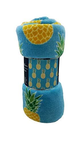 Whimsy Plush Fleece Tropical Throw Blanket (50" x 60") - Pineapple Blanket for Boys, Girls and People of Any Ag thumbnail 3
