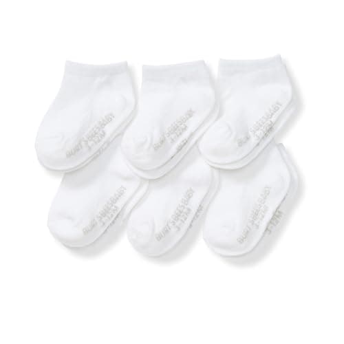 Burt’s Bees Baby Baby Girls' Ankle Socks with Non-Slip Grips, Organic Soft Cotton Toddler Socks Baby Essential, 6-Pack - Image 1