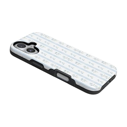 Casely iPhone 17 Case | Cottage Stripe | Blue Floral | Bold Protective Design | Compatible with MagSafe thumbnail 9