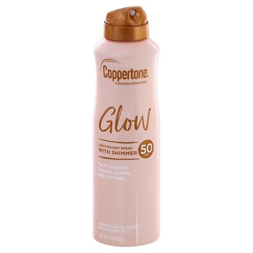 Coppertone Glow Shimmering Sunscreen Spray with Broad Spectrum SPF 50, 5 oz thumbnail 2
