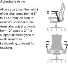 Herman Miller Embody Ergonomic Office Chair | Fully Adjustable Arms and Carpet Casters | Black Rhythm thumbnail 6