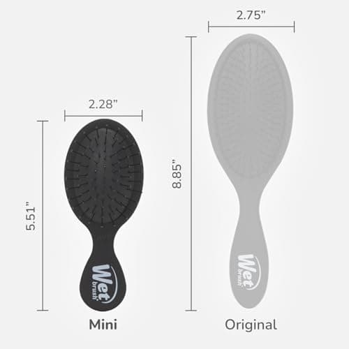 Amazon.com : Wet Brush Mini Detangler Hair Brush, Black Frost, Detangling Travel Hairbrush, Ultra-Soft IntelliFlex Bristles Glide Through Tangles with Ease, Pain-Free, All Hair Types : Beauty & Personal Care thumbnail 6