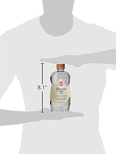 Johnson's Baby Oil, Mineral Oil Enriched with Shea & Cocoa Butter to Prevent Moisture Loss, Hypoallergenic, 20 fl. oz thumbnail 3
