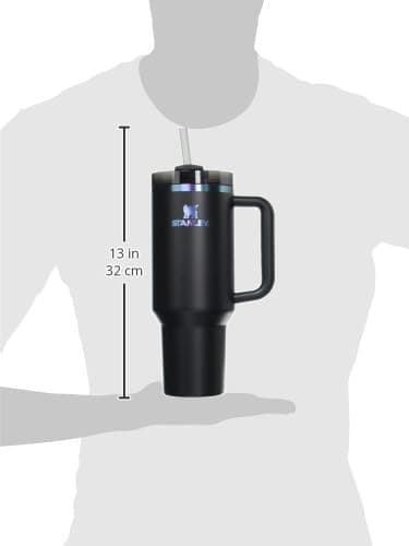 STANLEY Quencher H2.0 Tumbler with Handle and Straw 40 oz | Flowstate 3-Position Lid | Cup Holder Compatible for Travel | Insulated Stainless Steel Cup | BPA-Free | Black Chroma - 40 Ounces - Black Chroma thumbnail 4