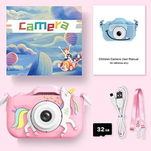 Goopow Kids Camera Toys for 3-8 Year Old Girls Boys,Children Digital Video Camcorder Camera with Cartoon Soft Cover, Best Chritmas Birthday Festival Gift for Kids - 32G SD Card Included thumbnail 8