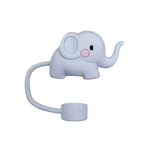 Elephants and raccoons Straw Cover for Stanley 40&30 Oz Cup, 10mm Silicone Straw Covers Cap for Stanley Cup Accessories, Cute Topper for Tumblers, Cap Stopper for Reusable Straws thumbnail 3