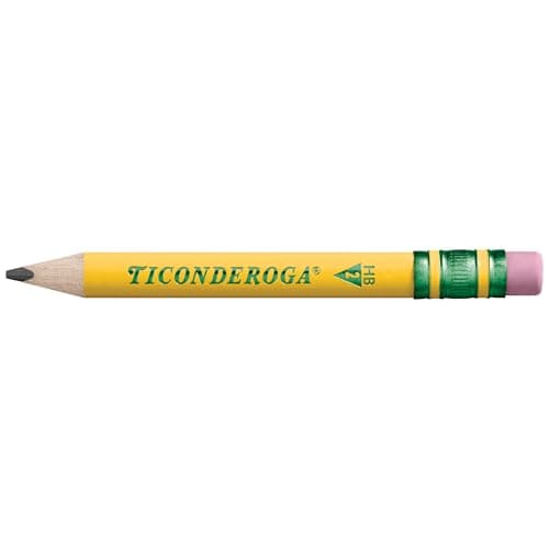 Ticonderoga My First Half-Size Wooden Pencils, Large Triangle-Barrel Pre-Sharpened #2 (HB) Short 4.5" Yellow Pencils with Erasers, Yellow, 12/Pack thumbnail 5