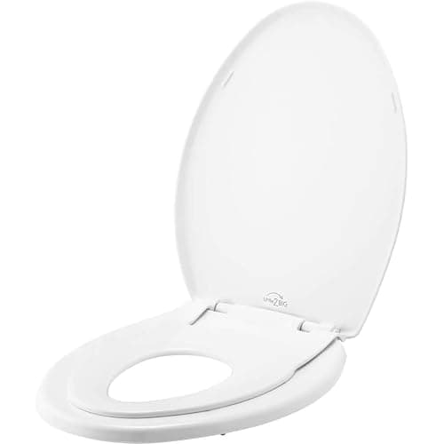 Little2Big Toilet Seat with Built-In Toddler Potty Training Seat, Slow Close, Easy to Install, Made in USA, ELONGATED, White - Image 1