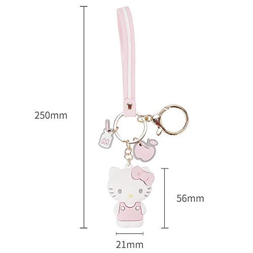 Cute Keychain Kawaii Anime Keychain, Hello Kitty, My Melody,Kuromi,Keroppi, Badtz-Maru, Cinnamoroll, Pompompurin - Hello Kitty thumbnail 2