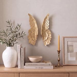 Near and Deer Mini Angel Wing Wall Art (Gold) thumbnail 7