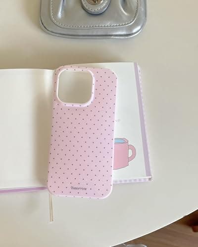 Sloveic for iPhone 13/iPhone 14 Case with Cute Fashion Polka Dot Aesthetics Design Simple Case for Soft TPU Slim Protection Cover for Women Girls-Pink thumbnail 4