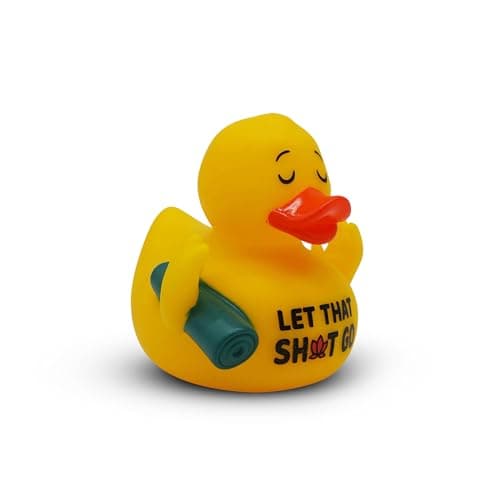 GOOFBALLS Funny Rubber Duck – Hilarious Decorative Duck for Bathroom, Jeep, Desk, or Gag Gift – Quirky Collectible with Sarcastic Quote – Great Gift for Adults, Coworkers, or Friends-Let that Go thumbnail 3