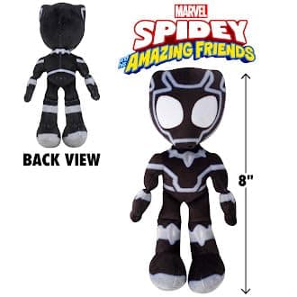 Marvel Spidey & His Amazing Friends 8" Plush 3-Pack Set - Hulk, Black Panther, Iron Man - Officially Licensed Stuffed Animal Toy Figures - Spider-Verse Gift for Kids, Boys, Girls thumbnail 3