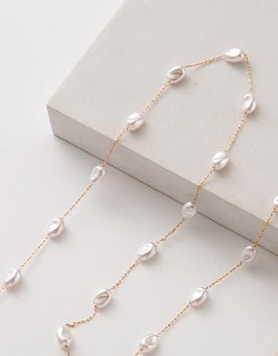 SmileBelle Pearl Necklaces, Daisy Pearls Choker for Women's Pearl Strand Necklaces as Silver and Gold Choker for Teens, Silver Daisy Birthday Gifts 3 Pearls White Necklace as Prom Bridesmaid gifts thumbnail 6