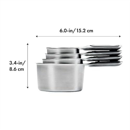 OXO Good Grips 4 Piece Stainless Steel Measuring Cups with Magnetic Snaps thumbnail 2