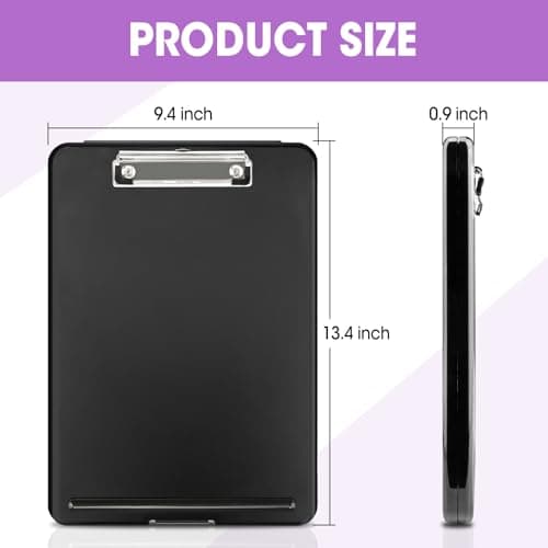 8 Pack Clipboard with Storage, High Capacity Storage Clipboard 8.5 x 11 with Pen Holder, Letter / A4 Size, Inner Plastic Folder Attached for Teacher Office Home, Size 13.4 x 9.4 x 0.9 in thumbnail 2