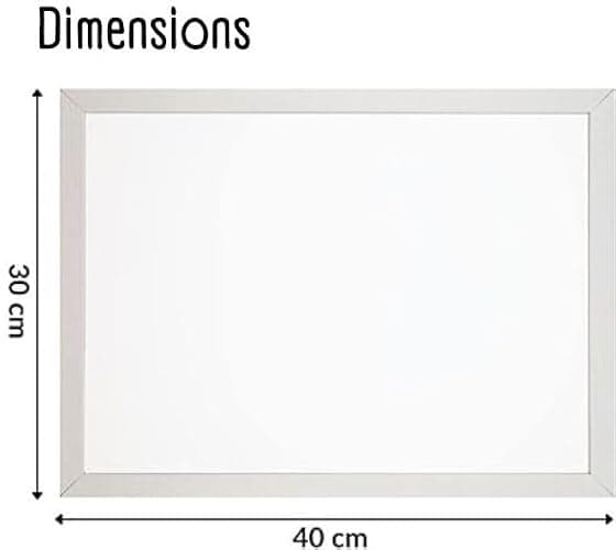 Raylu Paper - Tableau Blanc Magnétique Mural avec Cadre en Bois Blanc, Tableau Blanc Effaçable à Sec avec Deux Aimants pour Accrocher des Notes et des Photos (60 x 45 cm) thumbnail 3