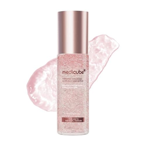 medicube Jelly Mist Serum with Pink PDRN Collagen | Dual-Texture Glow Spray with Niacinamide, Glutathione, Ceramide, Hyaluronic Acid | for Hydration, Radiance, Plump-Looking Skin | 2.02 fl.oz - Image 1